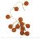 Hello Honey® 6ft. Butterscotch Flocked Glass Ball Ornament Garland with Gold Cord